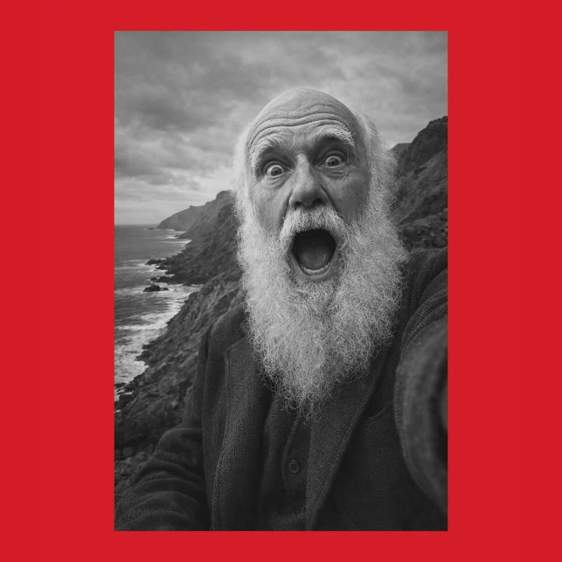 Charles Darwin Selfie