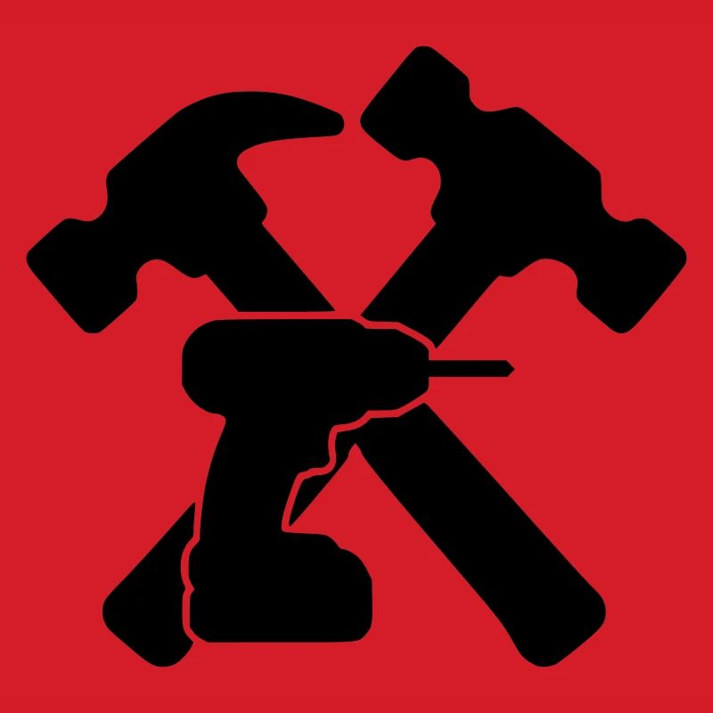 Tool Hammers Drill Silhouette