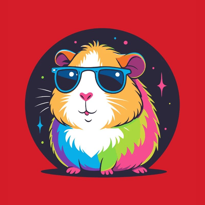 Rainbow Hamster Sunglasses
