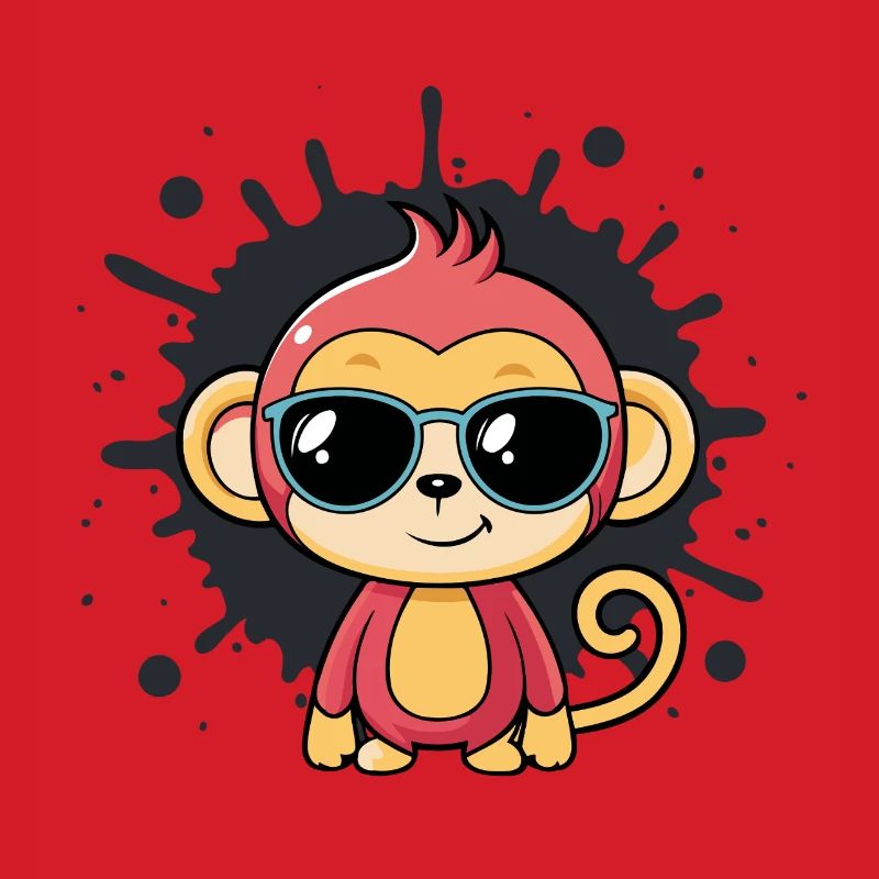 Monkey Chic Splash schwarze Brille