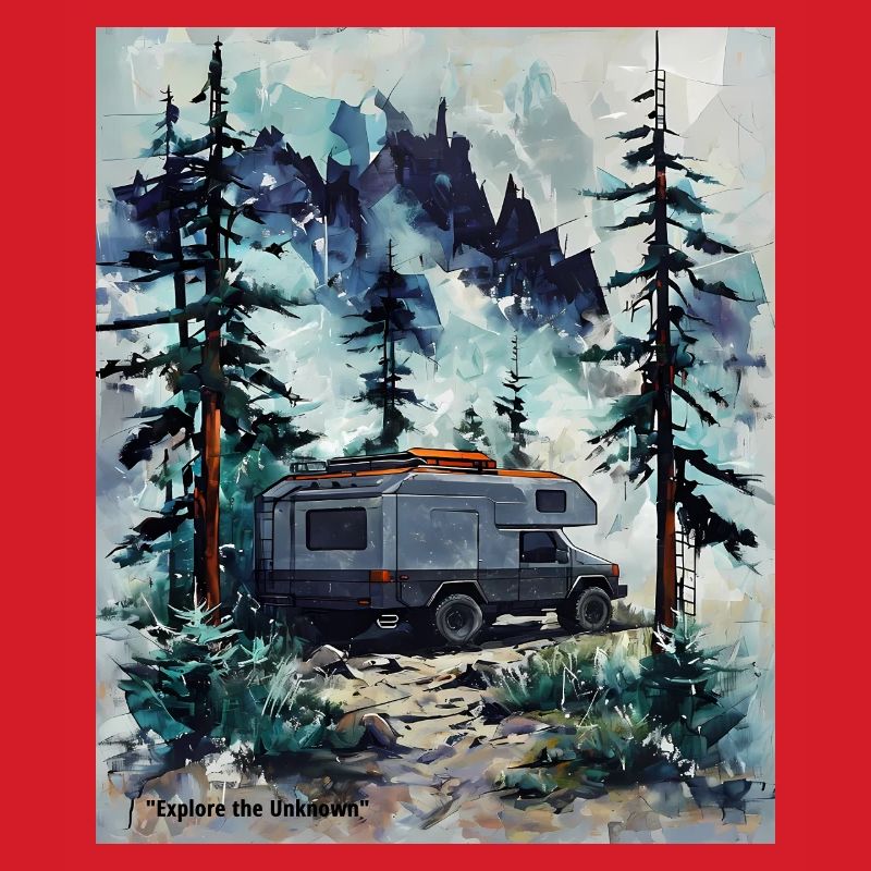 Explore the Unknown Forest Camper