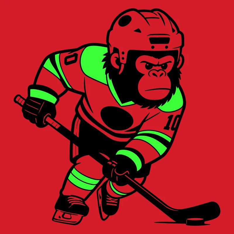 Eishockey-Gorilla