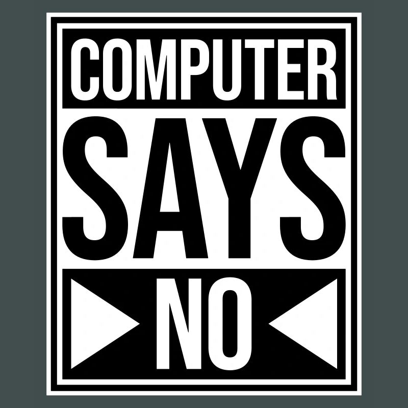 L’ordinateur dit pas de technique drôle de nerd programmeur