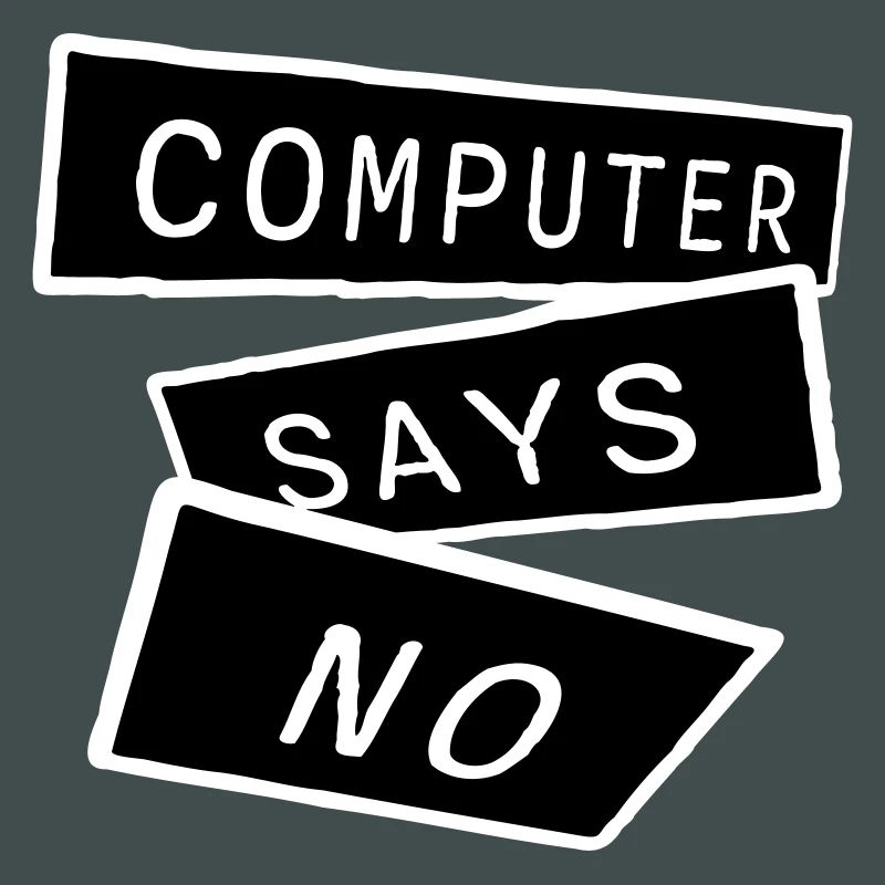 L’ordinateur dit pas de technique drôle de nerd programmeur