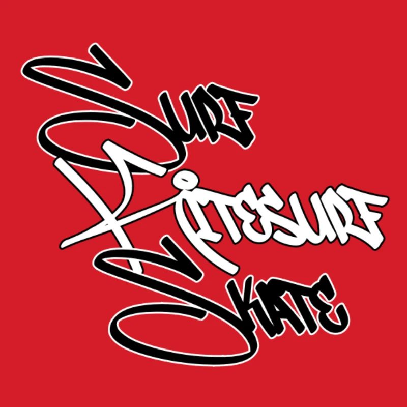 Graffiti Surf Script White