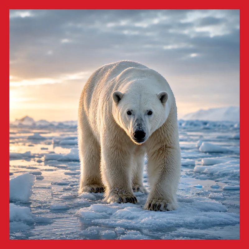 Arktischer Eisbär auf Eis