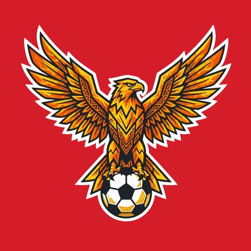 Flame phoenix with ball