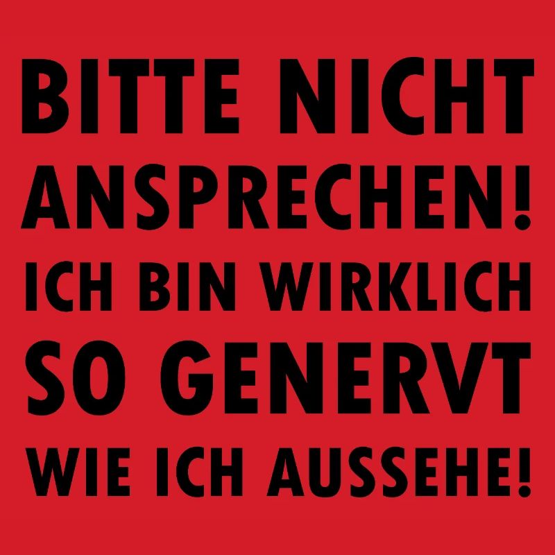 Bitte nicht ansprechen ich bin genervt Spruch