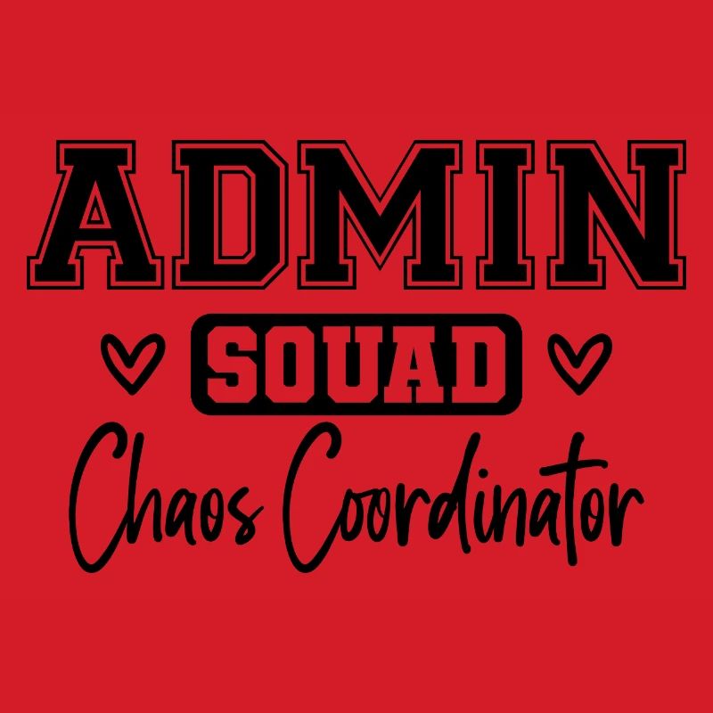Admin Squad: Farbig Retro Büroteam Geschenk