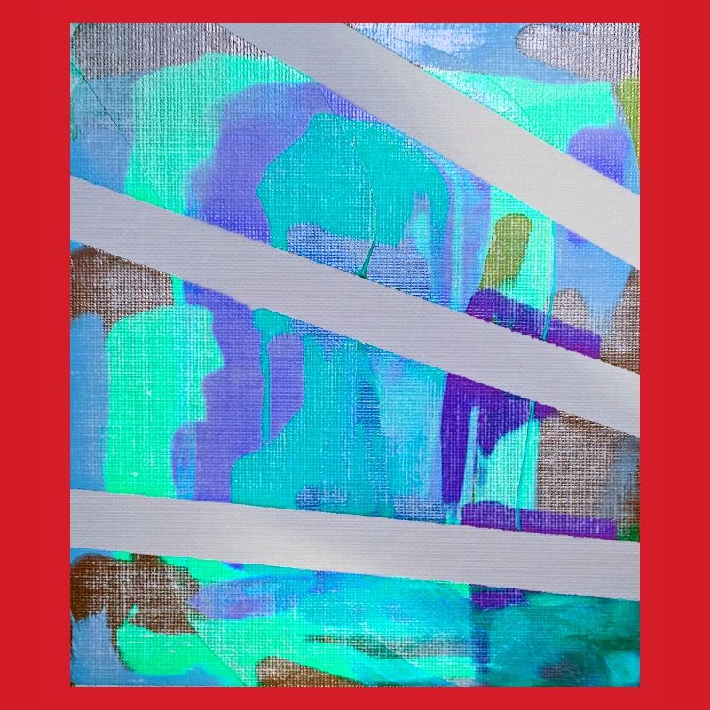 Neon Abstract Stripe Collage
