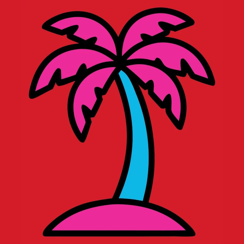 Neon Palme 90er Vaporwave