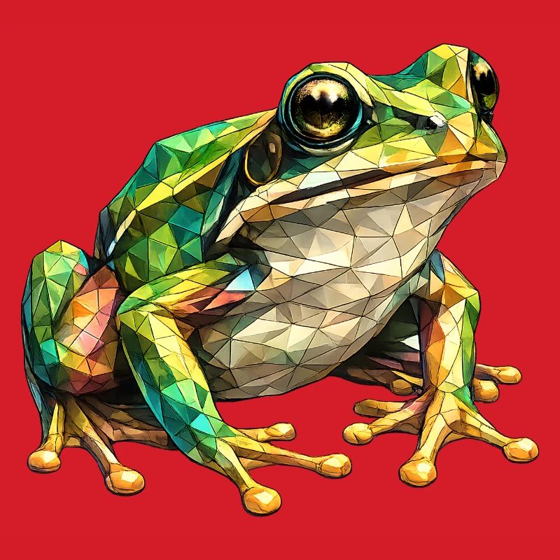 Geometric Frog Mosaic