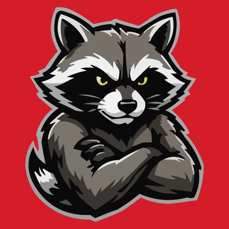 Interlaced raccoon charm