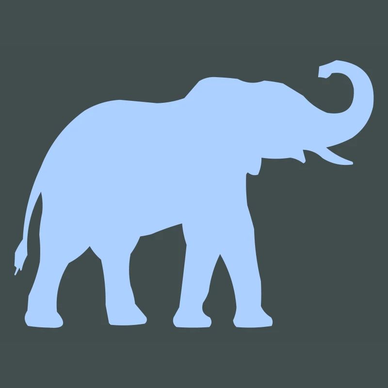 Blauer Elefantenumriss