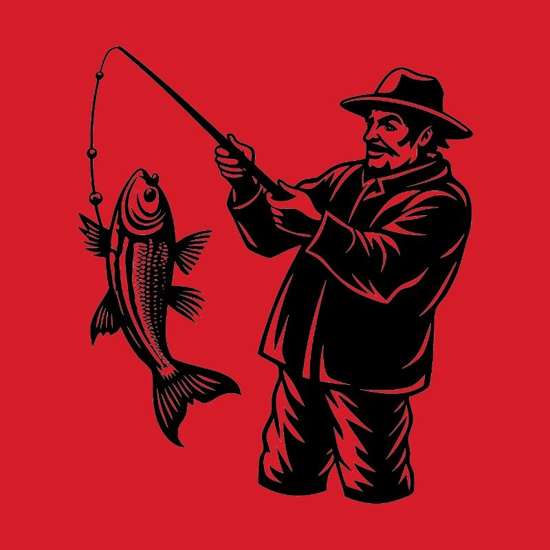 Fisherman caught a fish