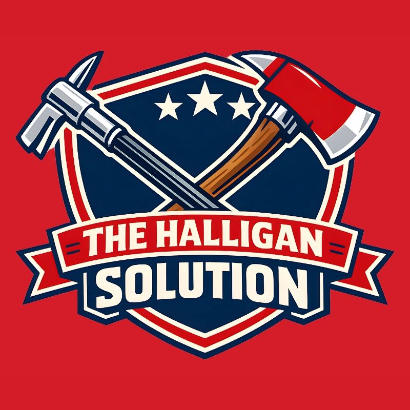 Halligan Solution Schild Grafik