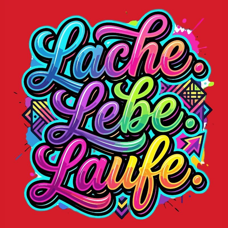 Laugh Live Run Graffiti