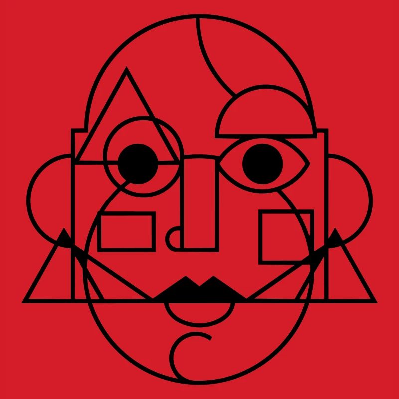 Abstraktes Kunstgesicht