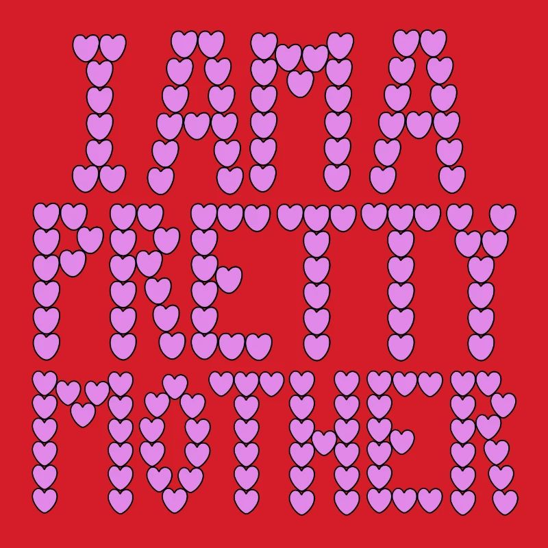 Ich bin eine hübsche Mutter, Typografie.