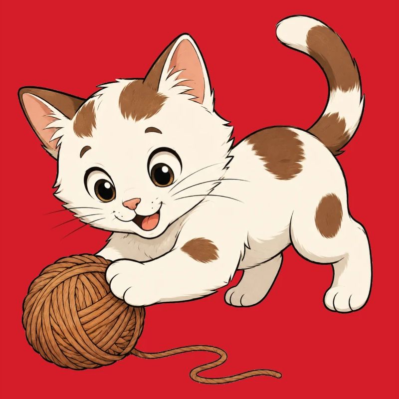 Kitten plays