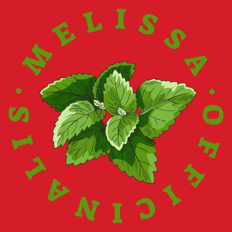 Lemon Balm Leaf Circular Emblem