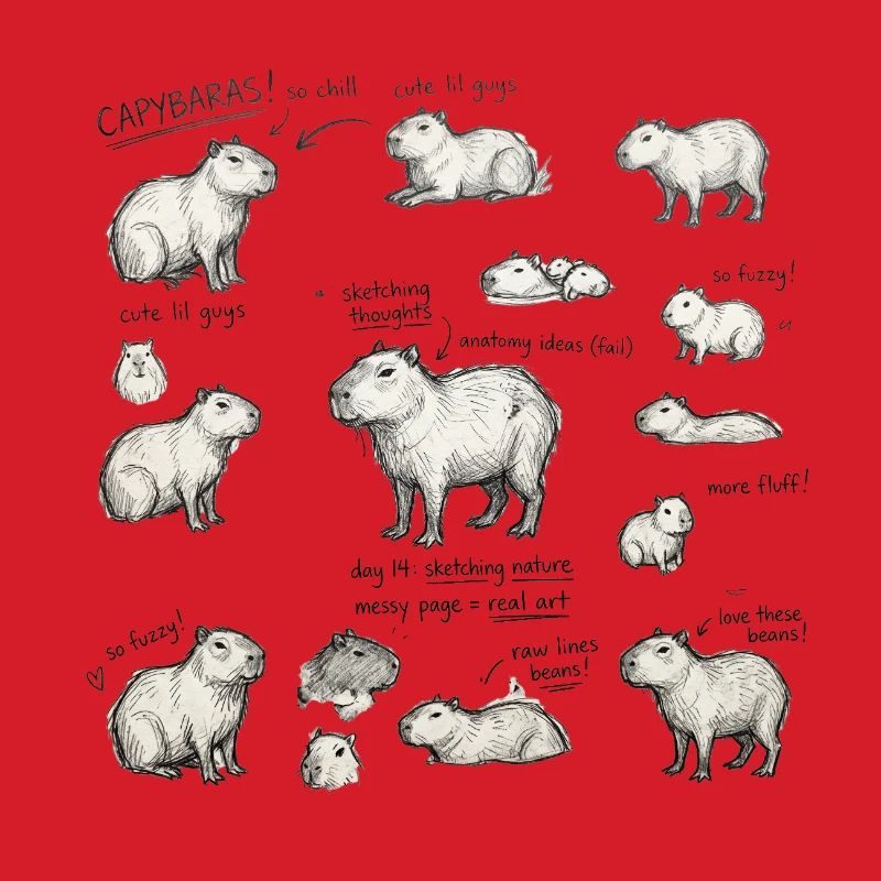 Capybara Sketch Parade