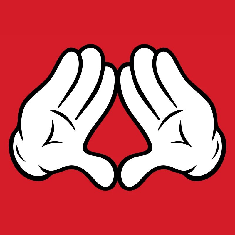Comic Style Hands Diamond Pyramid Triangle Diamond