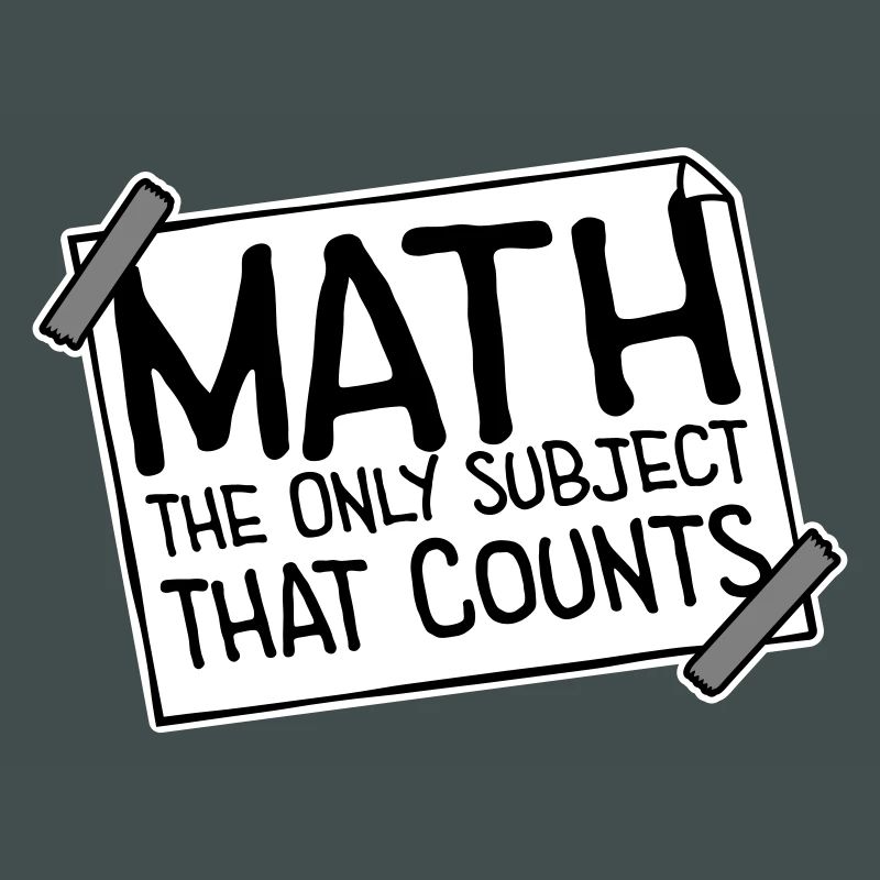 Math The Only Subject That Counts Nerd Mathe Logo