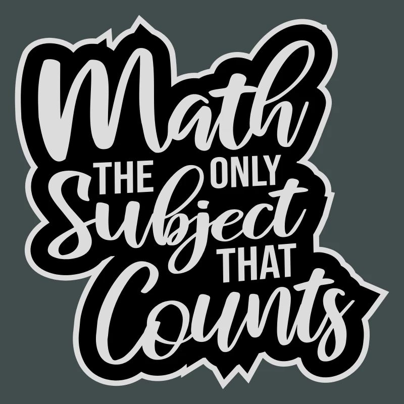 Math The Only Subject That Counts Nerd Mathe Logo