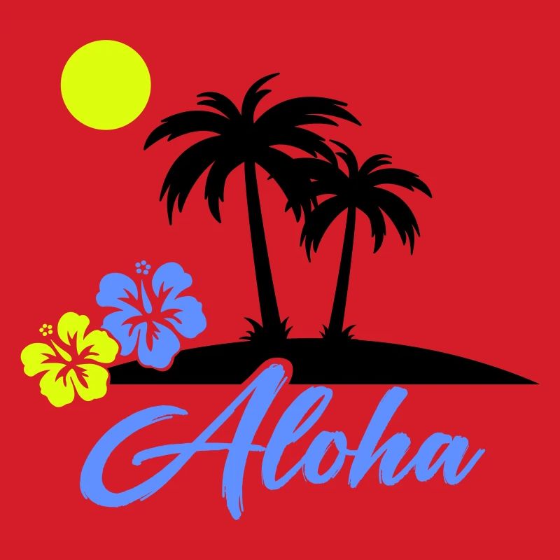 Aloha Hibiskus Neon Script