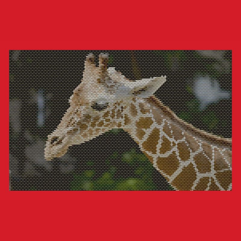 Giraffe with triangle pattern