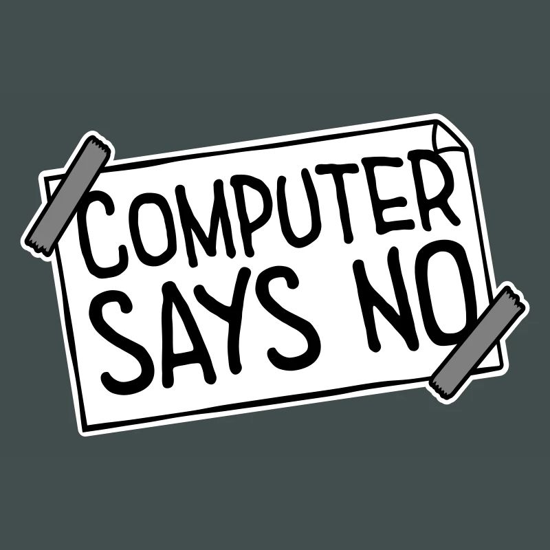 L’ordinateur dit pas de technique drôle de nerd programmeur