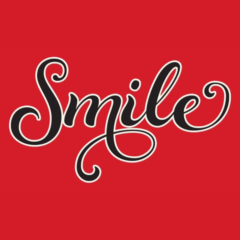 Lächelnder Script-Schriftzug Smile