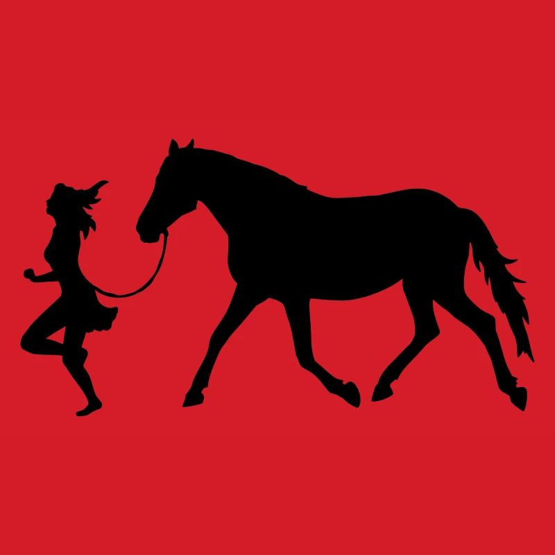 Frau mit Pferd