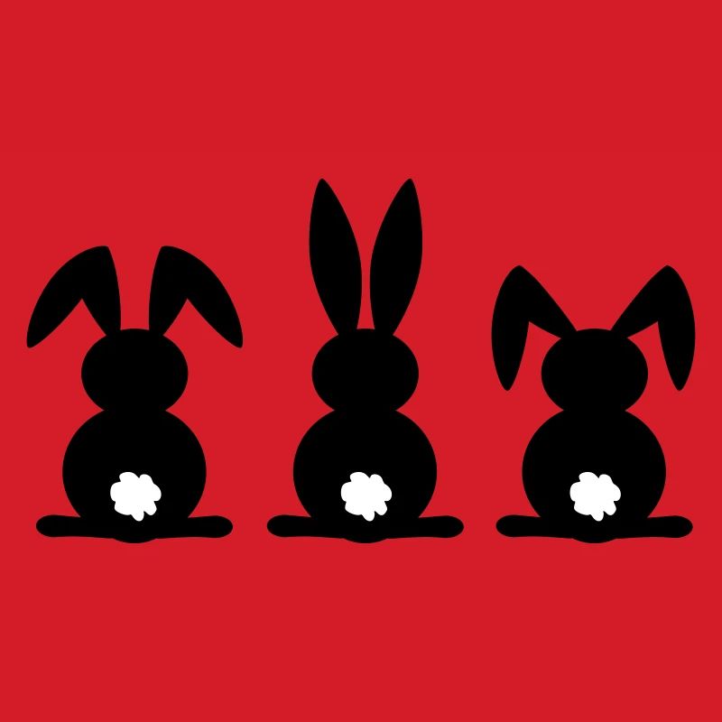 Rabbit silhouette. Happy Easter or Easter party. Egg.