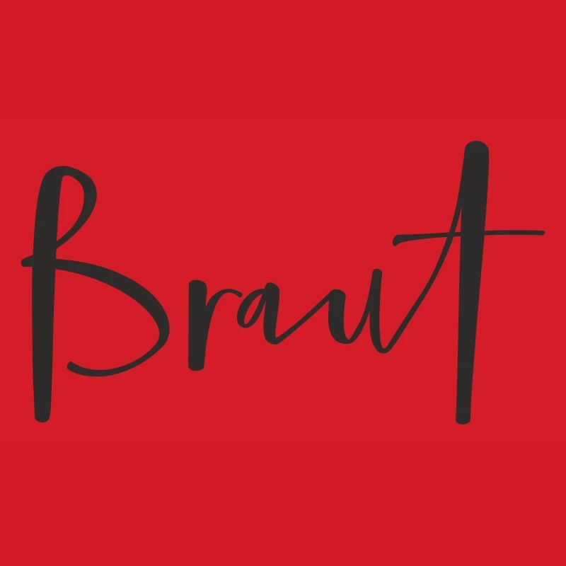 Braut – Stylisches Hochzeits-Textdesign