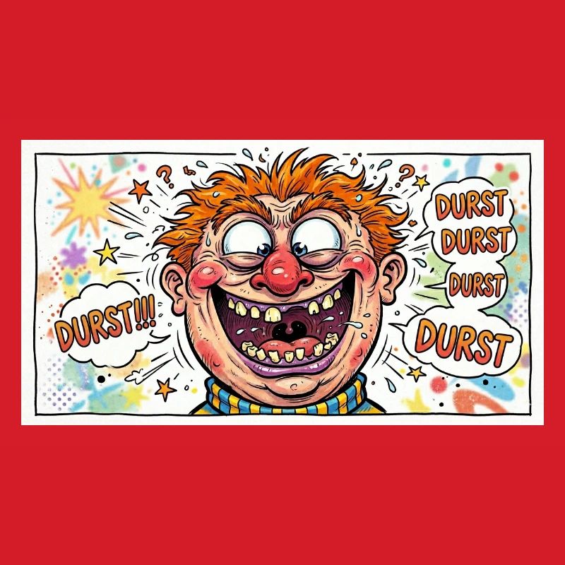 Durst-Karikatur Comicgesicht