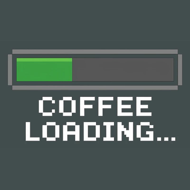 Coffee Loading Bar Pixel