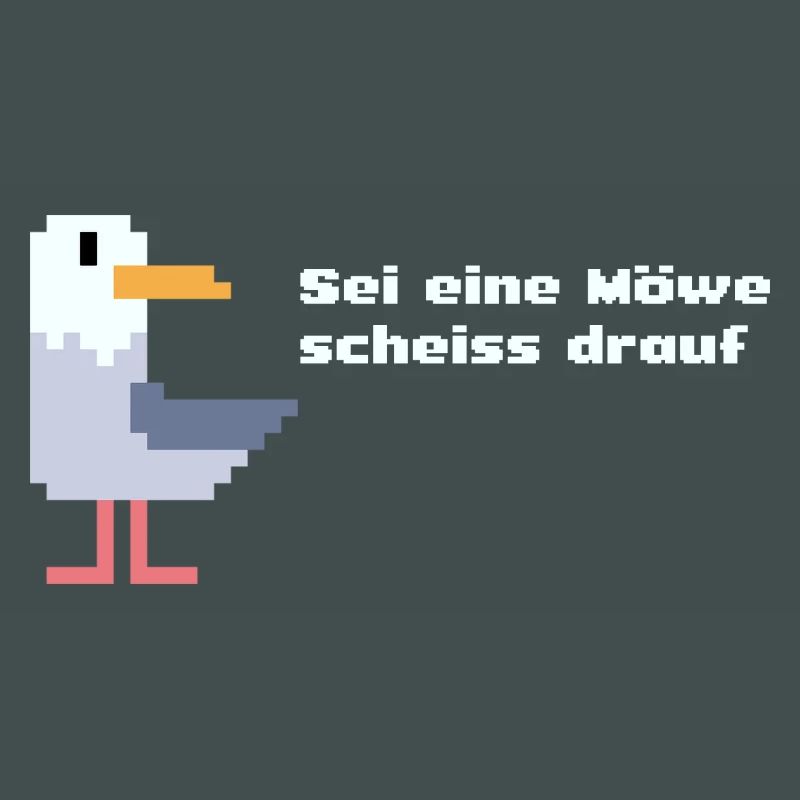 sei eine pixel Möwe
