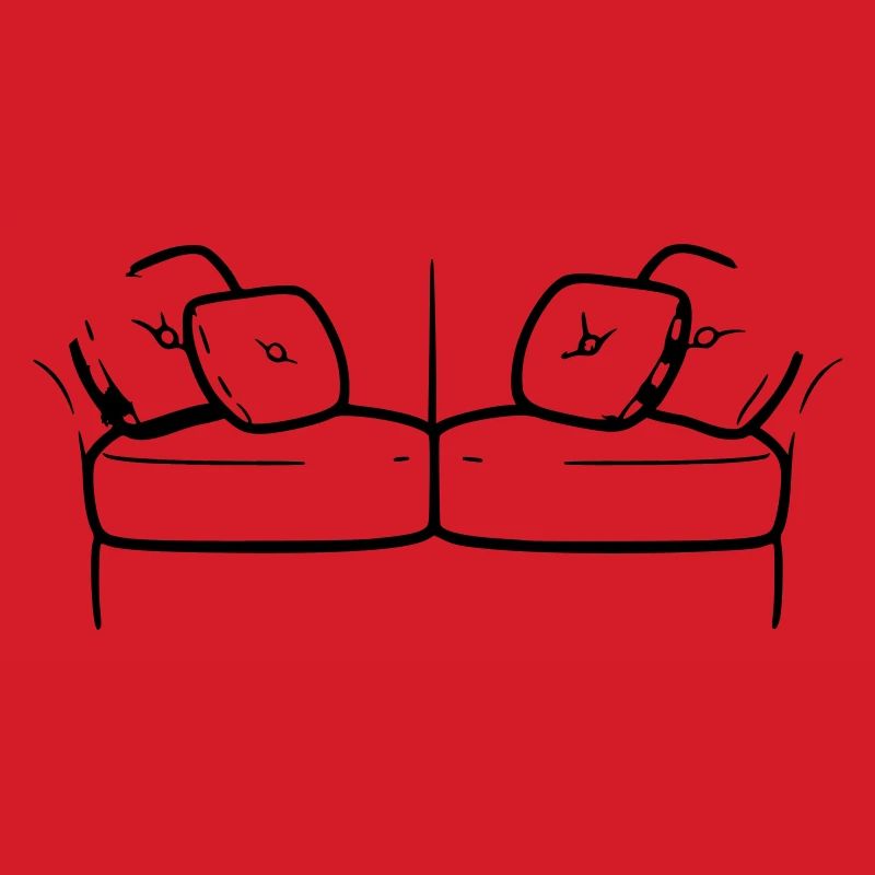 Sofa Couch Silhouette Chill Vector