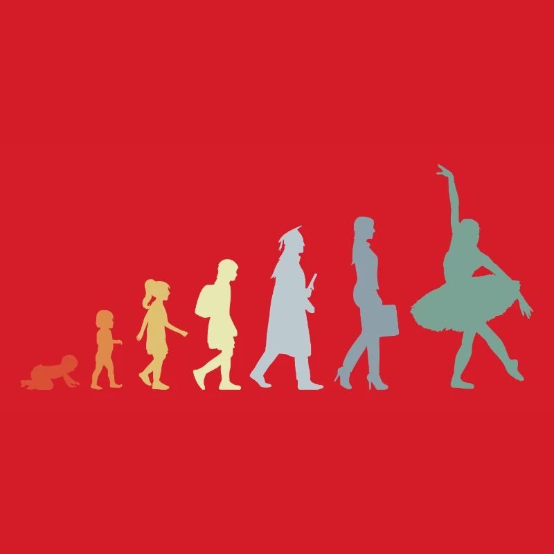 Évolution du danseur de ballet vintage