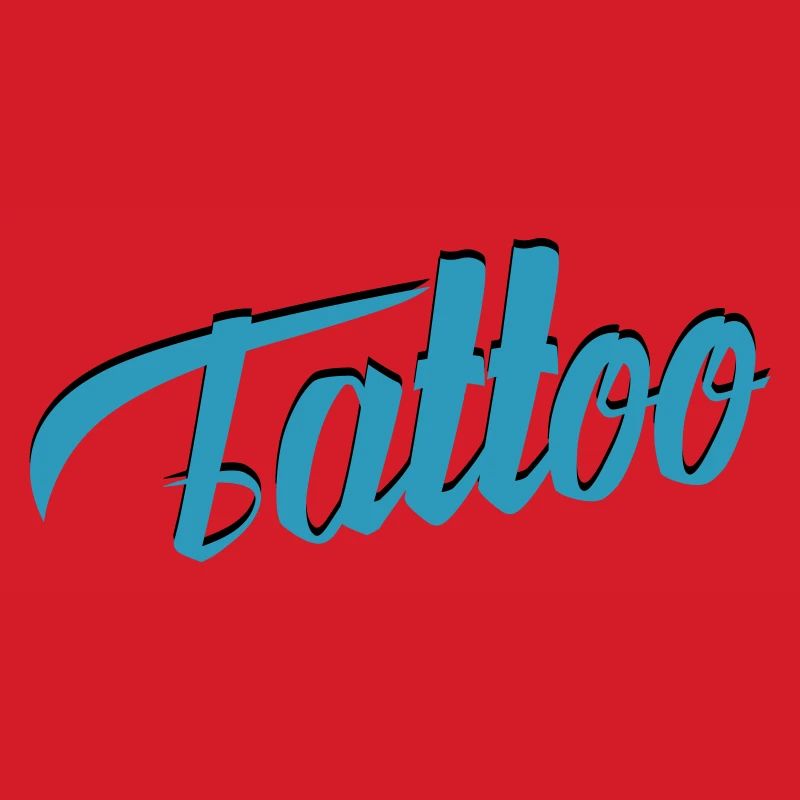 Tattoo Script in Teal