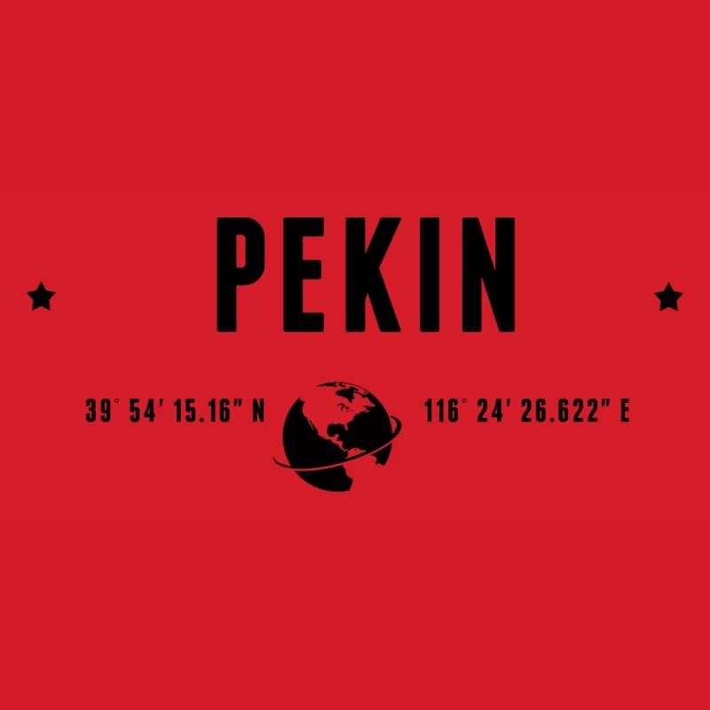 Beijing Stylized Geographical Coordinates