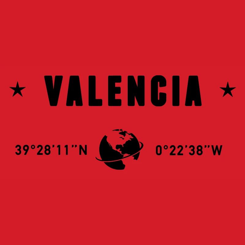 Valencia Spain Gps Coordinates Globe