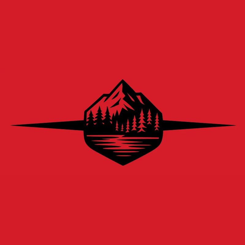 Mountains icon line
