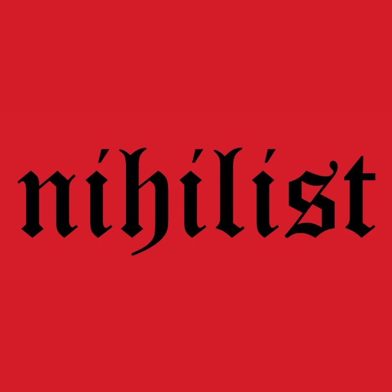 Nihilist gothic typography logo design