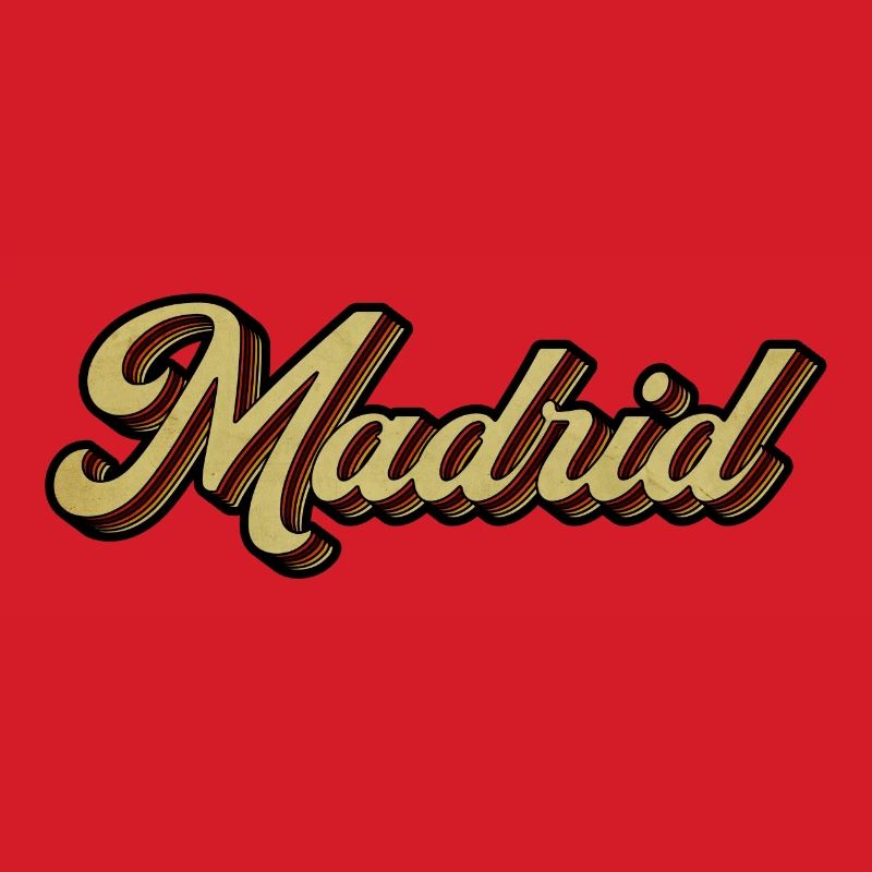 Madrid Retro Striped Script