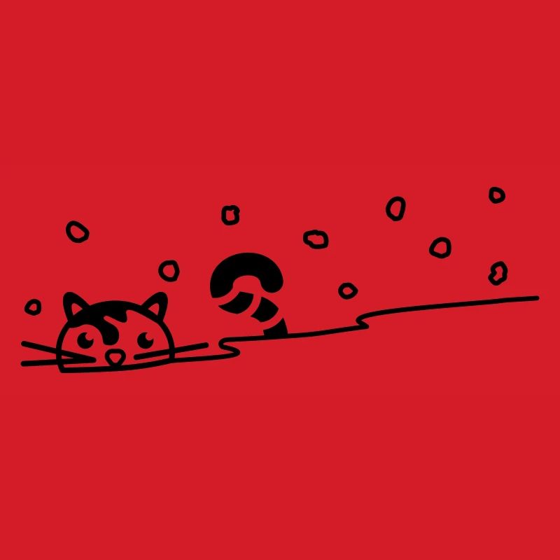 Chat mignon dans la neige