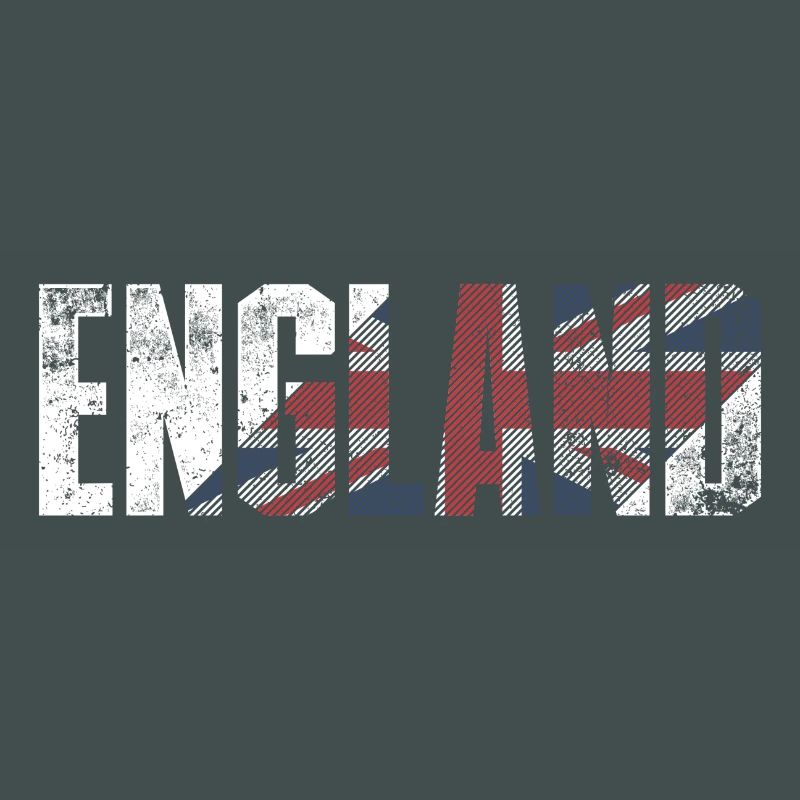 England Union Jack Typography