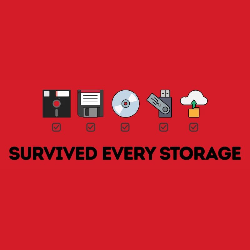 Data Storage Evolution - Tech Icons